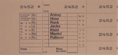 TICKETS DE DEPOT KOMBI 16, 