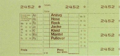 TICKETS DE DEPOT KOMBI 16, 