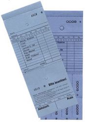 Annahmeblock M, blau, Mindestmenge 