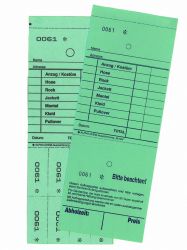 TICKETS DE DEPOT KI/NEU, VERT 