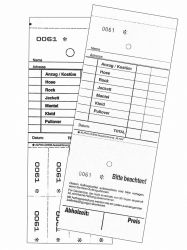 TICKETS DE DEPOT KI/NEU, BLANC 