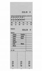 Annahmeblock HS-3 / Kombi 20, grau 