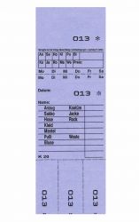 Annahmeblock HS-3 / Kombi 20, lila 