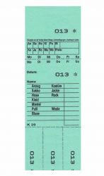 Annahmeblock HS-3 / Kombi 20, grün 