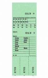 Annahmeblock HS-3 / Kombi 20, hellgrün 