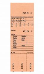 Annahmeblock HS-3 / Kombi 20, orange 