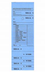 Annahmeblock Kombi 25, blau 