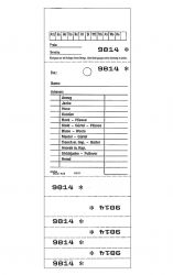 Annahmeblock Kombi 25, weiß 