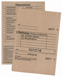 Wäscheannahmekarte W22, lose, braun 