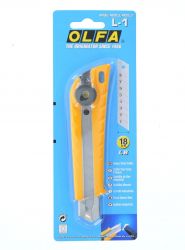 OLFA cutter knife L-1, 18 mm, with snap-off blades 