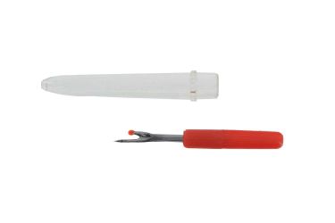 Seam ripper MINI, 60 mm long, round plastic handle 