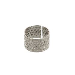 Nähring offen, Größe verstellbar, vernickelt 