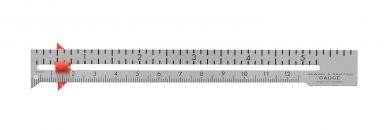 SEWING GAUGE INCH/CM, 15,2 cm, 