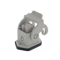 Prise ILME 4 pôles / 3 + terre, grise, droite 