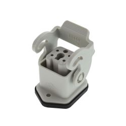 Steckdose 5-Pol, grau, gerade 