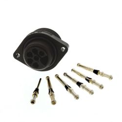 SOCKET 6-POLE, SCHALTBAU,ROUND 