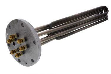 Heizflansch ø 130 (LK 110), 10,5 kW, L45, 6-Loch 