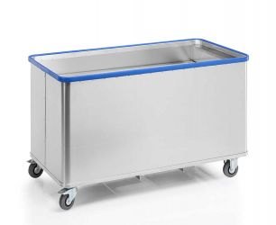 Chariot à fond mobile,615 l, 140x70x62 cm (int.) 
