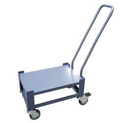 Chariot transport gris-bleu, 85 l bac / corbeille 
