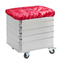 Cover for transport trolley, red with elastic band 
