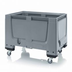 Transport trolley, plastic, gray, 120 x 80 x 93 cm 