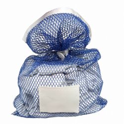 WASHINGNET 40 x 60cm BLUE, with closure+knob, 