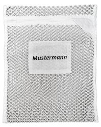 Wäschenetz 25 x 30 cm, weiß, m. Kunststoffreißver- 