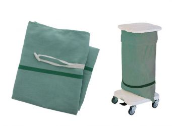 Quick opening laundry bag, 3-fold, uni green 