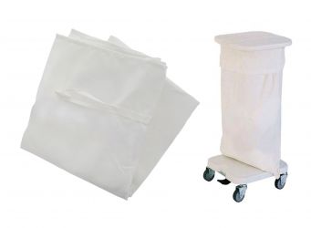 Quick opening laundry bag, 3-fold, white with  
