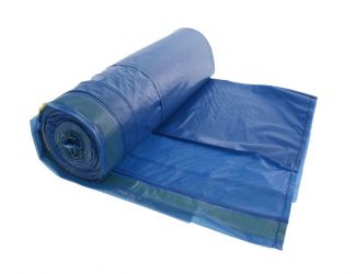 Zugbandsäcke, 72x100+5 cm, 120 l, blau, LDPE 50 my 