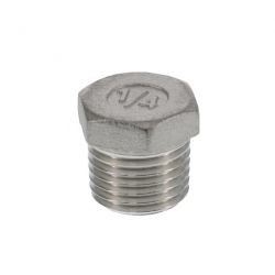 Verschlußstopfen Edelstahl AISI 316, R 1/4" 