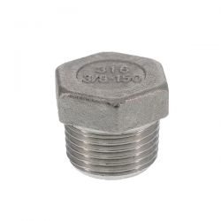 Verschlußstopfen Edelstahl AISI 316, R 3/8" 