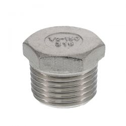 Verschlußstopfen Edelstahl AISI 316, R 1/2" 