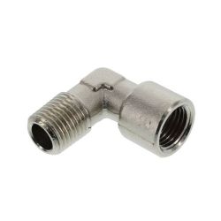 Coude / coude à visser 90°, 1/4", laiton nickelé,  