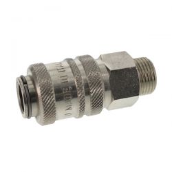 One-hand quick coupling socket 3/8"external thread 