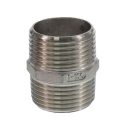 Double nipple stainless steel, R 1" x R 1" 