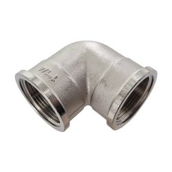 Winkelstück 90°, 1¼", Messing vernickelt, 