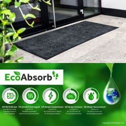 Eingangsmatte ECOABSORB 150 x 250 cm, Mineral Grey 