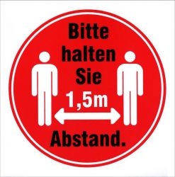 GRATIS-Schild "Bitte halten Sie 1,5 m Abstand" 