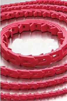 Gliederkeilriemen POWER TWIST, 10 mm breit, rot 