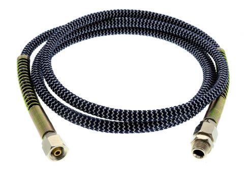 PTFE steam hose, 1/4" x 1600 mm, black/white 