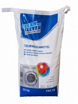Colorwaschmittel Clean & Clever PRO39, Sack 20 kg 