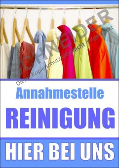 Plakat 40180 DIN A0, farbiger Druck,  Motiv: Annahmestelle REINIGUNG