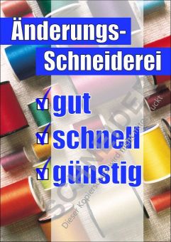 Plakat 971 DIN A0, farbiger Druck,  Motiv: Änderungsschneiderei gut...