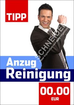 Plakat R40193  DIN A0, farbiger Druck,  Motiv: Anzug Reinigung