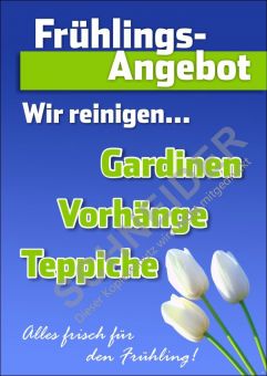 Plakat XA4114 DIN A3, farbiger Druck,  Motiv: Frühlings-Angebot!