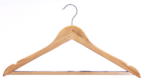 Holzbügel Kragenform, 44,5 cm breit 