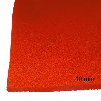 SILICAPOR-Schaum mikrosoft, 10 mm, orange 