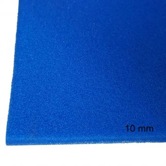 Bügelschaum, 10 mm, intensiv-blau, Polyester 