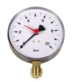 Manometer 0-10 bar, 1/2", 100 mm 